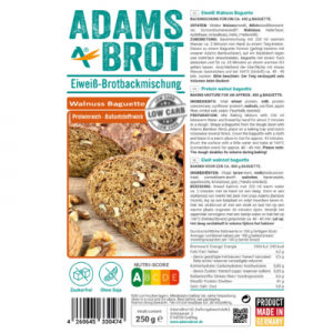 Mažai angliavandenių turinti graikinių riešutų duona, 250 g 