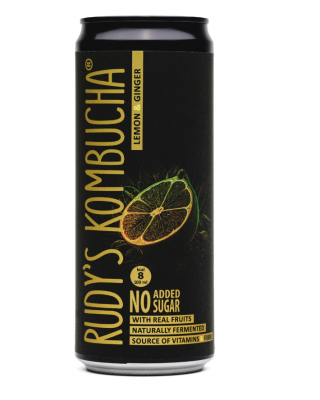 Rudy's kombuča Citrons & Ingvers 330ml