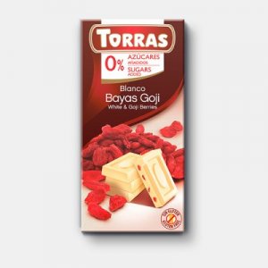 Baltasis šokoladas su goji uogomis, Torras, 75 g
