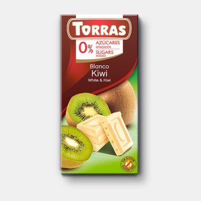 Baltasis šokoladas su kiviais, Torras, 75 g