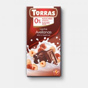 Pieninis šokoladas su lazdyno riešutais, Torras, 75 g