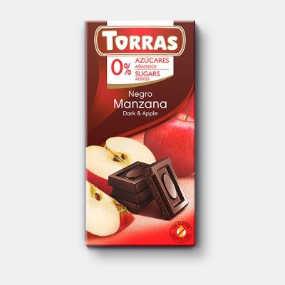 Tume šokolaad õunaga, Torras, 75 g