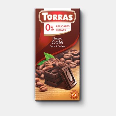 Tamsus šokoladas su kava, Torras, 75 g