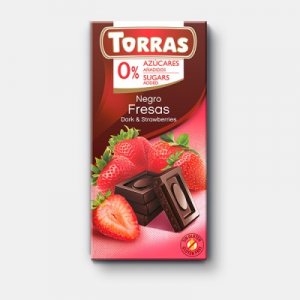 Tamsus šokoladas su braškėmis, Torras, 75 g