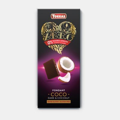 Dark chocolate with coconut, Torras, 125 g