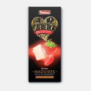 Baltā šokolāde ar zemenēm, Torras, 125 g